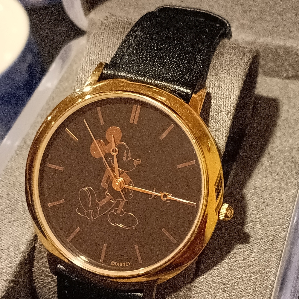 Disney Black and Gold Men's Watch